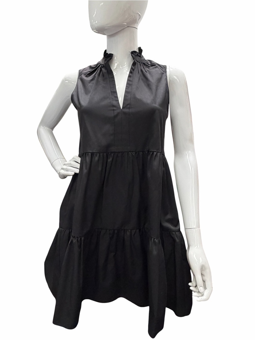 A_7 Amanda Uprichard Sleeveless Saffron Mini Dress in black